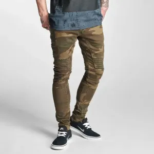 2Y Slim Fit Jeans Brown Camouflage - Size:29