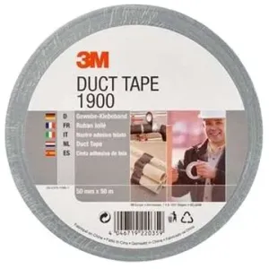 3M™ Duct Tape základná textilná páska 1900, strieborná, 50 mm × 50 m v blistri