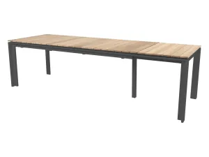 Optimum Teak rozťahovací jedálenský stôl antracit 220-340 cm