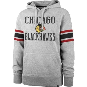 47 NHL CHICAGO BLACKHAWKS DOUBLE BLOCK SLEEVE STRIPE HOOD Mikina, sivá, veľkosť