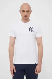 Bavlnené tričko 47brand MLB New York Yankees biela farba, s potlačou #8659231