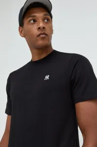 Bavlnené tričko 47brand MLB New York Yankees čierna farba, jednofarebné, BB017TEMBRT562256JK