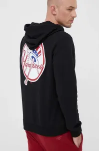 Mikina 47brand MLB New York Yankees pánska, čierna farba, s kapucňou, s potlačou #9079594