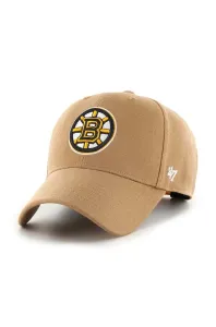 Šiltovka s prímesou vlny 47brand NHL Boston Bruins béžová farba, s nášivkou