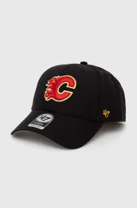 Čiapka 47brand NHL Calgary Flames čierna farba, s nášivkou