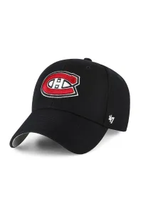 Čiapka 47brand NHL Montreal Canadiens čierna farba, s nášivkou, H-MVP10WBV-BKD