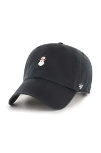 Bavlnená čiapka 47brand čierna farba, s nášivkou #4227097