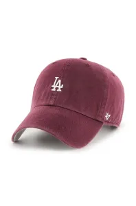 Bavlnená šiltovka 47 brand MLB Los Angeles Dodgers bordová farba, s nášivkou, B-BSRNR12GWS-KMA