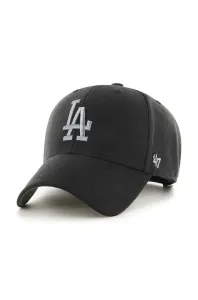 Bavlnená šiltovka 47brand MLB Los Angeles Dodgers čierna farba, s nášivkou #8661606