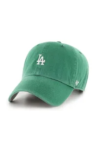 Bavlnená šiltovka 47brand MLB Los Angeles Dodgers zelená farba, s nášivkou