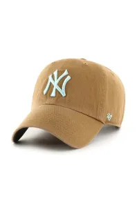 Bavlnená šiltovka 47brand MLB New York Yankees béžová farba, s nášivkou #8735028