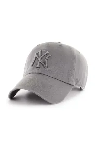 Bavlnená šiltovka 47brand MLB New York Yankees šedá farba, s nášivkou