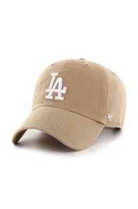 Bavlnená šiltovka 47 brand MLB Los Angeles Dodgers béžová farba, s nášivkou, B-NLRGW12GWS-KHA
