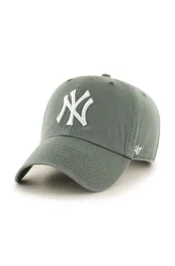 Bavlnená šiltovka 47brand MLB New York Yankees zelená farba, s nášivkou #5950493