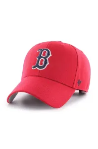 Čiapka 47brand MLB Boston Red Socks červená farba, s nášivkou