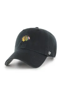 Čiapka 47brand Chicago Blackhawks čierna farba, s nášivkou #227534