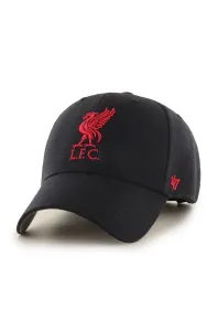 Čiapka 47brand Liverpool FC čierna farba, s nášivkou, EPL-MVP04WBV-BKA