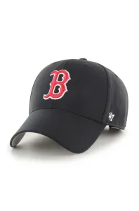 Čiapka 47brand MLB Boston Red Socks čierna farba, s nášivkou, B-MVP02WBV-BKF