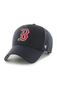 Čiapka 47brand MLB Boston Red Socks čierna farba, s nášivkou