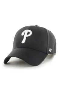Čiapka 47brand MLB Philadelphia Phillies čierna farba, s nášivkou