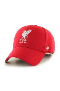 Čiapka 47 brand Epl Liverpool FC červená farba, s nášivkou, EPL-MVP04WBV-RDB
