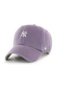 Čiapka 47brand Mlb New York Yankees fialová farba, s nášivkou #285865