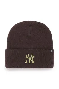 Čiapka 47brand MLB New York Yankees hnedá farba
