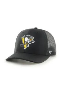 Čiapka 47brand Pittsburgh Penguins čierna farba, s nášivkou #227538