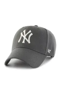 Čiapka 47brand MLB New York Yankees šedá farba, s nášivkou