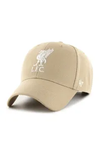 Čiapka s prímesou vlny 47 brand EPL Liverpool žltá farba, s nášivkou