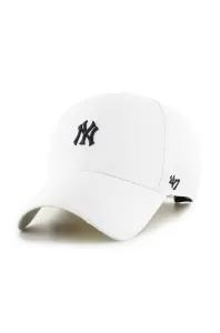 Šiltovka s prímesou vlny 47brand MLB New York Yankees biela farba, s nášivkou #8764341