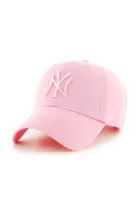 Bavlnená šiltovka 47brand MLB New York Yankees ružová farba, s nášivkou #8764318