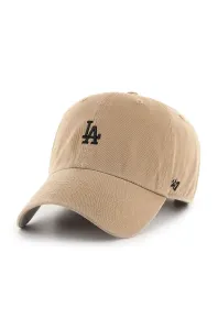 Čiapka 47brand Los Angeles Dodgers béžová farba, s nášivkou