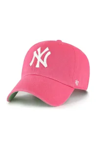 Čiapka 47brand Los Angeles Dodgers MLB New York Yankees ružová farba, s nášivkou