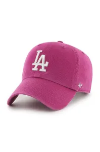Čiapka 47brand Los Angeles Dodgers ružová farba, s nášivkou