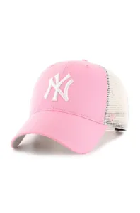 Čiapka 47brand MLB New York Yankees ružová farba, s nášivkou, B-BRANS17CTP-RSA