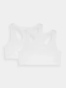 Dámska bavlnená podprsenka na každodenné použitie (2 balenia) - biela