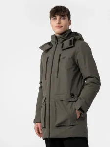 4F COAT MEN´S Pánsky kabát, khaki, veľkosť #430689