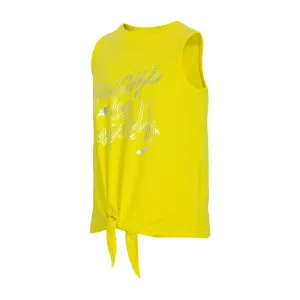 4F JUNIOR-GIRLS-t-shirt-HJL21-JTSD013B-71S-Yellow Žltá 152