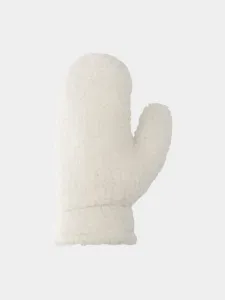 Unisex zimné rukavice palčiaky - krémové