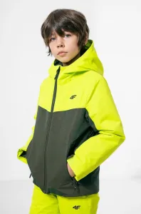Detská lyžiarska bunda 4F zelená farba #4824299