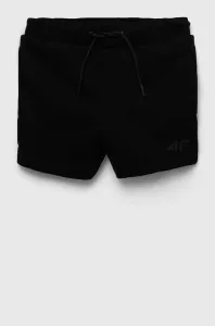Detské krátke nohavice 4F čierna farba, jednofarebné #6726879