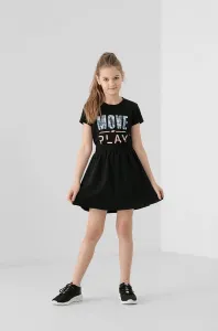 Detské bavlnené tričko 4F čierna farba, #210587