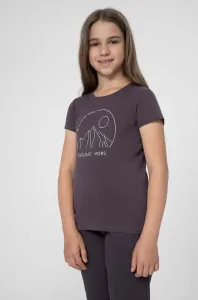 Detské bavlnené tričko 4F fialová farba #8633339