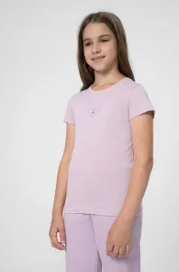 Detské bavlnené tričko 4F fialová farba, s potlačou #8919195