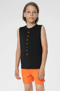 Detské krátke nohavice 4F oranžová farba, jednofarebné