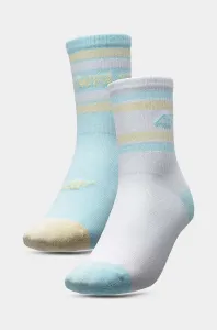 Detské ponožky 4F 2-pak tyrkysová farba
