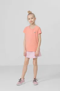 Dievčenská sukňa 4F ružová farba, mini, rovný strih #7030654