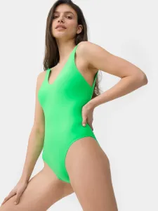 Jednodielne plavky 4F zelená farba, jemne vystužený košík