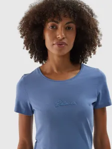 Dámske slim tričko z organickej bavlny - modré